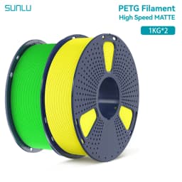 SUNLU 2KG High Speed Matte PETG Filament 1.75mm 1000g Spool (2.2lbs) High Speed Printing Filament Fit Most FDM Printer