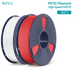 SUNLU 2KG High Speed Matte PETG Filament 1.75mm 1000g Spool (2.2lbs) High Speed Printing Filament Fit Most FDM Printer