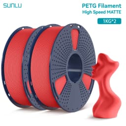 SUNLU 2KG High Speed Matte PETG Filament 1.75mm 1000g Spool (2.2lbs) High Speed Printing Filament Fit Most FDM Printer