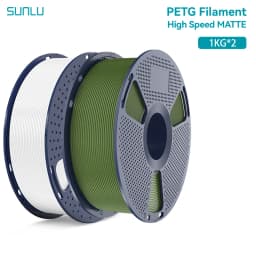 SUNLU 2KG High Speed Matte PETG Filament 1.75mm 1000g Spool (2.2lbs) High Speed Printing Filament Fit Most FDM Printer