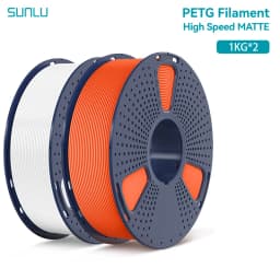 SUNLU 2KG High Speed Matte PETG Filament 1.75mm 1000g Spool (2.2lbs) High Speed Printing Filament Fit Most FDM Printer