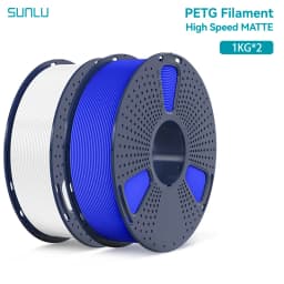 SUNLU 2KG High Speed Matte PETG Filament 1.75mm 1000g Spool (2.2lbs) High Speed Printing Filament Fit Most FDM Printer