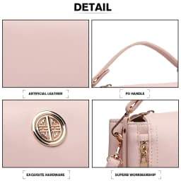 Miss Lulu Women's PU Leather Crossbody Bag - Small Top Handle Shoulder Tote with Gold Hardware, Casual Travel Purse