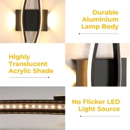 Wall Sconce Light Indoor,Creatively Modern LED Wall Lamp 27W 3000LM,Warm White 3000K,For Hallway Dining Room Staircase