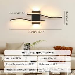 Wall Sconce Light Indoor,Creatively Modern LED Wall Lamp 27W 3000LM,Warm White 3000K,For Hallway Dining Room Staircase
