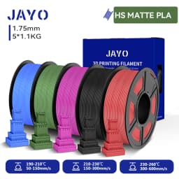 JAYO High Speed Matte PLA /HS Matte PETG 3D Filament 1.75mm 600mm/s Print Range High Flow Speedy PETG 3D Printer Filament for 3D