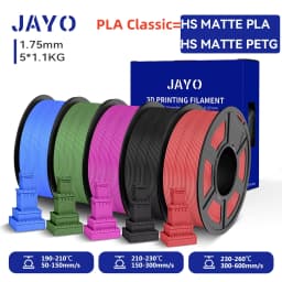 JAYO High Speed Matte PLA /HS Matte PETG 3D Filament 1.75mm 600mm/s Print Range High Flow Speedy PETG 3D Printer Filament for 3D