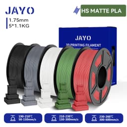 JAYO High Speed Matte PLA /HS Matte PETG 3D Filament 1.75mm 600mm/s Print Range High Flow Speedy PETG 3D Printer Filament for 3D