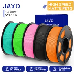 JAYO High Speed Matte PLA /HS Matte PETG 3D Filament 1.75mm 600mm/s Print Range High Flow Speedy PETG 3D Printer Filament for 3D