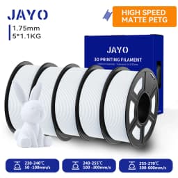 JAYO High Speed Matte PLA /HS Matte PETG 3D Filament 1.75mm 600mm/s Print Range High Flow Speedy PETG 3D Printer Filament for 3D