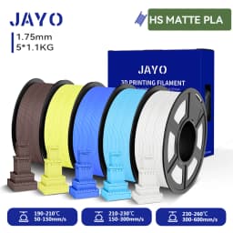 JAYO High Speed Matte PLA /HS Matte PETG 3D Filament 1.75mm 600mm/s Print Range High Flow Speedy PETG 3D Printer Filament for 3D