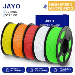 JAYO High Speed Matte PLA /HS Matte PETG 3D Filament 1.75mm 600mm/s Print Range High Flow Speedy PETG 3D Printer Filament for 3D