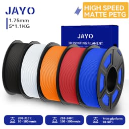 JAYO High Speed Matte PLA /HS Matte PETG 3D Filament 1.75mm 600mm/s Print Range High Flow Speedy PETG 3D Printer Filament for 3D