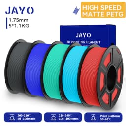 JAYO High Speed Matte PLA /HS Matte PETG 3D Filament 1.75mm 600mm/s Print Range High Flow Speedy PETG 3D Printer Filament for 3D