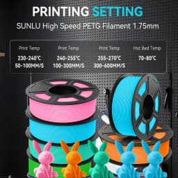 JAYO High Speed Matte PLA /HS Matte PETG 3D Filament 1.75mm 600mm/s Print Range High Flow Speedy PETG 3D Printer Filament for 3D
