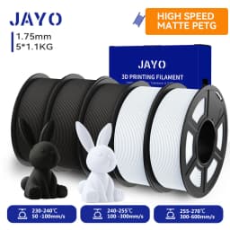 JAYO High Speed Matte PLA /HS Matte PETG 3D Filament 1.75mm 600mm/s Print Range High Flow Speedy PETG 3D Printer Filament for 3D