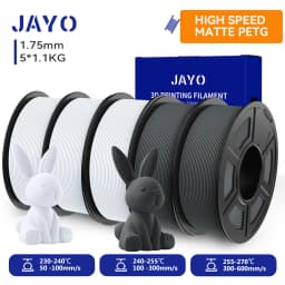 JAYO High Speed Matte PLA /HS Matte PETG 3D Filament 1.75mm 600mm/s Print Range High Flow Speedy PETG 3D Printer Filament for 3D