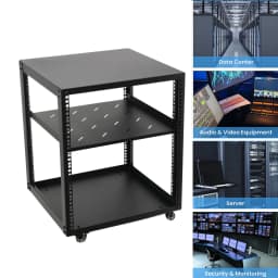 Open Frame Server Rack Floor Standing or Wall Mounted with Adjustable Depth for Microdata Center Office Use