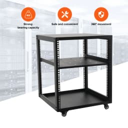 Open Frame Server Rack Floor Standing or Wall Mounted with Adjustable Depth for Microdata Center Office Use