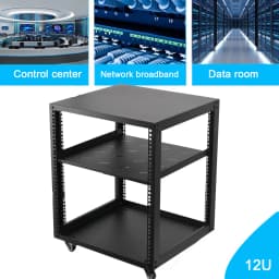 Open Frame Server Rack Floor Standing or Wall Mounted with Adjustable Depth for Microdata Center Office Use