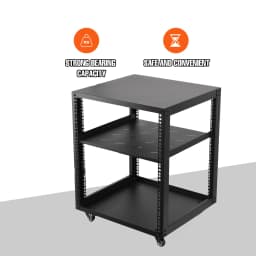 Open Frame Server Rack Floor Standing or Wall Mounted with Adjustable Depth for Microdata Center Office Use
