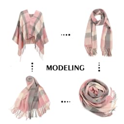 Miss Lulu Women Scarves Winter Long Soft Warm Tartan Check Wraps Wool Spinning Tassel Shawl Stole Scarf Ladies