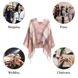 Miss Lulu Women Scarves Winter Long Soft Warm Tartan Check Wraps Wool Spinning Tassel Shawl Stole Scarf Ladies