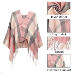 Miss Lulu Women Scarves Winter Long Soft Warm Tartan Check Wraps Wool Spinning Tassel Shawl Stole Scarf Ladies