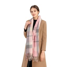 Miss Lulu Women Scarves Winter Long Soft Warm Tartan Check Wraps Wool Spinning Tassel Shawl Stole Scarf Ladies