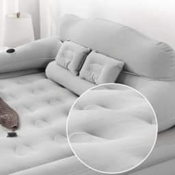 Camping Air Bed with Backrest 2 Persons Inflatable Mattress Camping Folding Home Indoor Outdoor Air Cushion 48cm High Bed