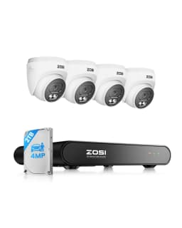 ZOSI 8CH 4MP HD 2.5K PoE Home Security Camera System 8CH 5MP 3K NVR 4MP(1440p) Dome IP Surveillance Cameras Kit Outdoor Indoor