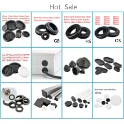 10/50pcsDouble-sided Protect Rubber Grommets Ring 4/5/6/8/9/10/12/14 /16mm GB Non-toxic Odorless Rubber Gasket For Protect Wire