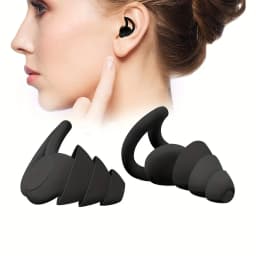 3 Layers Reusable Silicone Earplugs for Swimming, sleeping, learning, Concert, Motorcyclists & More,Mute for Extra Coverag