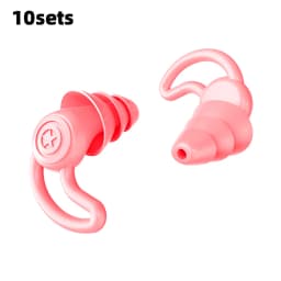 3 Layers Reusable Silicone Earplugs for Swimming, sleeping, learning, Concert, Motorcyclists & More,Mute for Extra Coverag