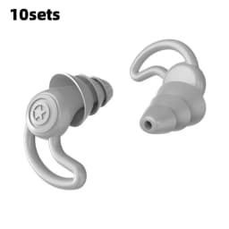 3 Layers Reusable Silicone Earplugs for Swimming, sleeping, learning, Concert, Motorcyclists & More,Mute for Extra Coverag