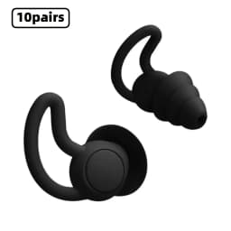 3 Layers Reusable Silicone Earplugs for Swimming, sleeping, learning, Concert, Motorcyclists & More,Mute for Extra Coverag