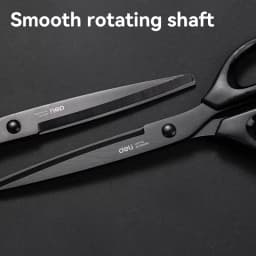 DELI professional office scissors 180/210mm black sharp stainless steel scissors, suitable for papermaking process
