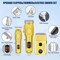 Hair Clippers Electric Razor Shavers for Men USB Rechargeable Clippers and Trimmer Beard Trimmer Barber Kit Professional Clipper