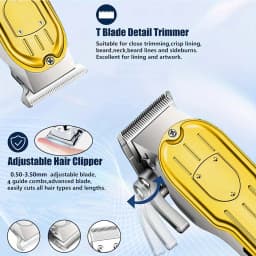Hair Clippers Electric Razor Shavers for Men USB Rechargeable Clippers and Trimmer Beard Trimmer Barber Kit Professional Clipper