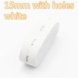 DIY Sewing Accessories 15mm 20mm 25mm 30mm Button Hole Elastic Band White Black Buttonhole Pants Waist Adjustable 1/5meter