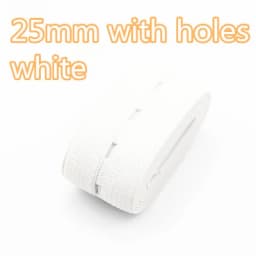 DIY Sewing Accessories 15mm 20mm 25mm 30mm Button Hole Elastic Band White Black Buttonhole Pants Waist Adjustable 1/5meter