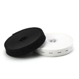 DIY Sewing Accessories 15mm 20mm 25mm 30mm Button Hole Elastic Band White Black Buttonhole Pants Waist Adjustable 1/5meter