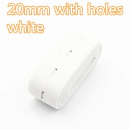 DIY Sewing Accessories 15mm 20mm 25mm 30mm Button Hole Elastic Band White Black Buttonhole Pants Waist Adjustable 1/5meter