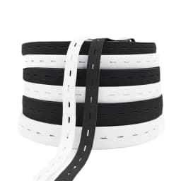 DIY Sewing Accessories 15mm 20mm 25mm 30mm Button Hole Elastic Band White Black Buttonhole Pants Waist Adjustable 1/5meter