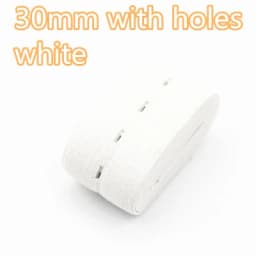 DIY Sewing Accessories 15mm 20mm 25mm 30mm Button Hole Elastic Band White Black Buttonhole Pants Waist Adjustable 1/5meter