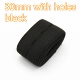 DIY Sewing Accessories 15mm 20mm 25mm 30mm Button Hole Elastic Band White Black Buttonhole Pants Waist Adjustable 1/5meter