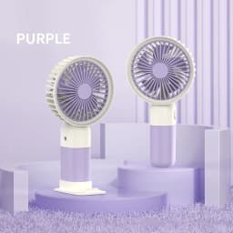 Mini Handheld Fan USB Rechargeable Portable Desktop Fan with Base Quiet Operation for Office Student Dorm Travel
