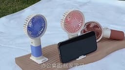 Mini Handheld Fan USB Rechargeable Portable Desktop Fan with Base Quiet Operation for Office Student Dorm Travel