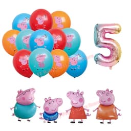 Peppaed Pig Birthday Party Decoration George Page Balloon Cup Plate Banner Girls Party Favor Gift Baby Shower Supplies Accessory