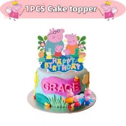 Peppaed Pig Birthday Party Decoration George Page Balloon Cup Plate Banner Girls Party Favor Gift Baby Shower Supplies Accessory